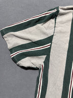 Guess Los Angeles Shirt Mens L White Green Maroon Striped Vintage Embroidered