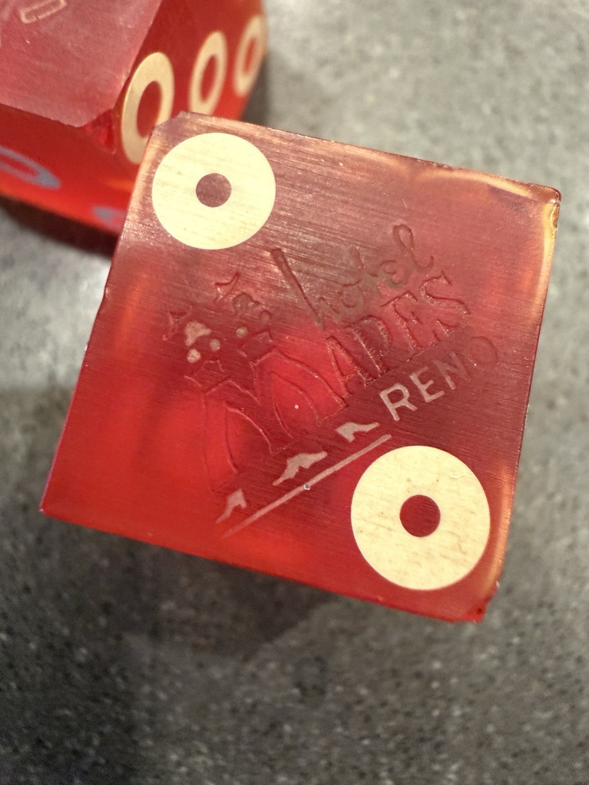 Old Rare Vintage Mapes Casino dice pair