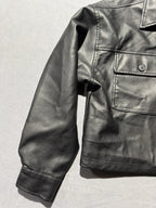 Wild Fable Women's Bougie Black Cropped Faux Leather Jacket Medium
