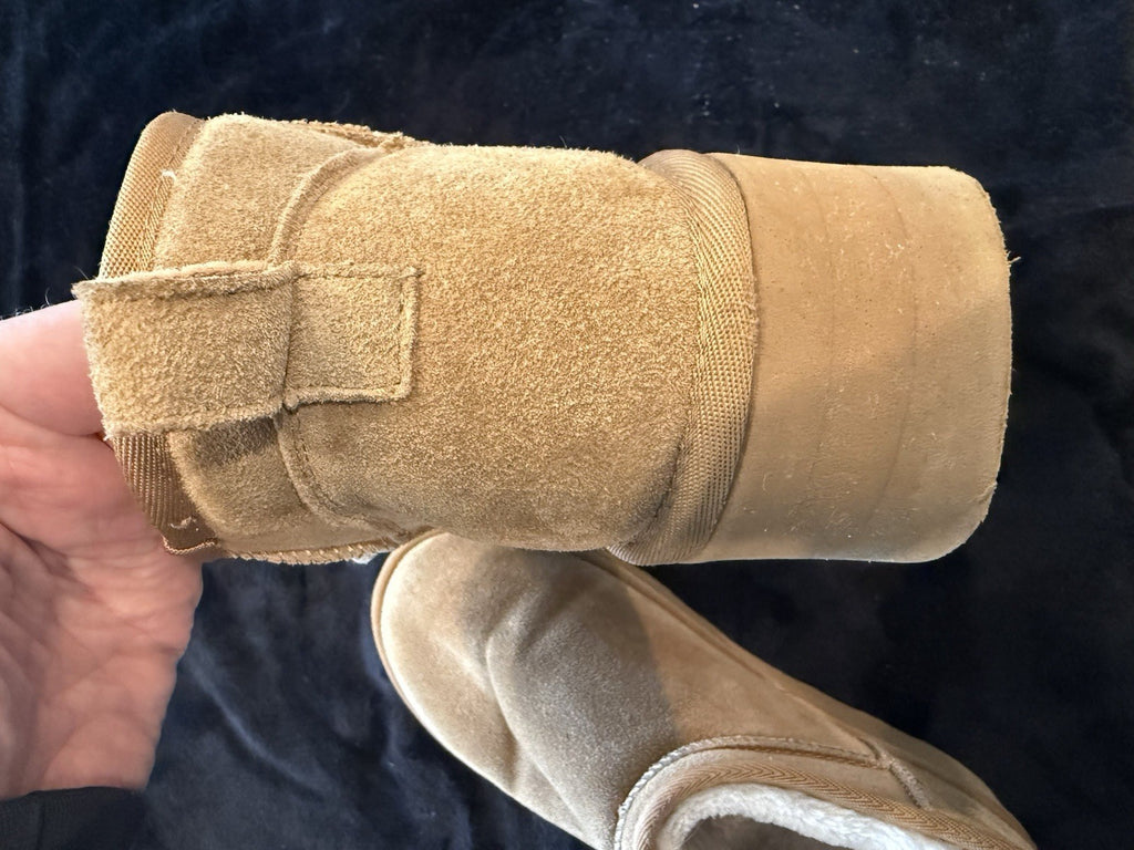 CUSIONAIRE Size 11M HIPPY Boot Bootie Platform Chestnut Memory Foam