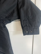 Vintage GAP Men's Utility Jacket Size Large Black Lined Button Deep Pile Collar