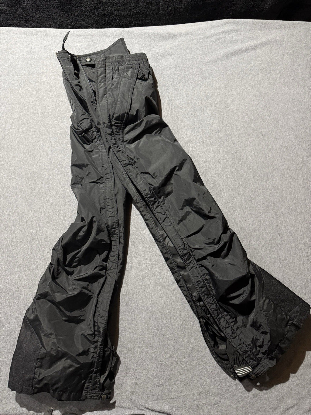 Mountian Tek RareBlack Ski Snow Board Zipper Pants size L