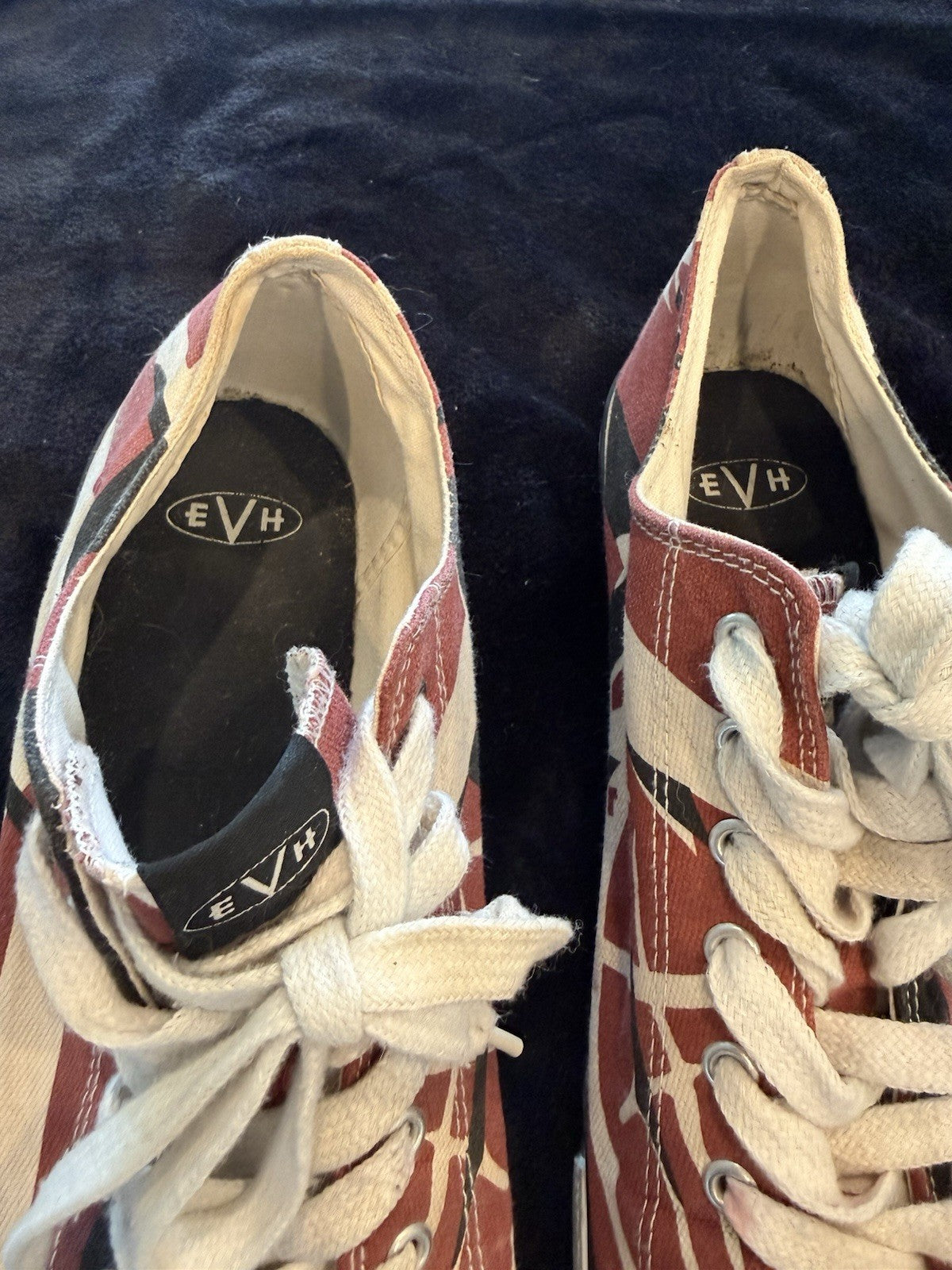 Eddie Van Halen Low Top Sneakers Shoes 5150 Red White Black Mens Size 13 EVO26