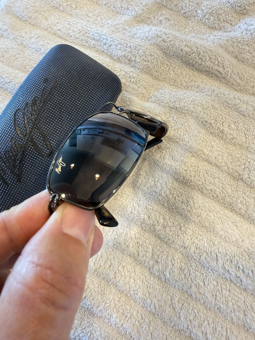 Maui Jim MJ-312-02 Flexon Polarized Gun Metal Gray Sunglasses Mens - Vintage
