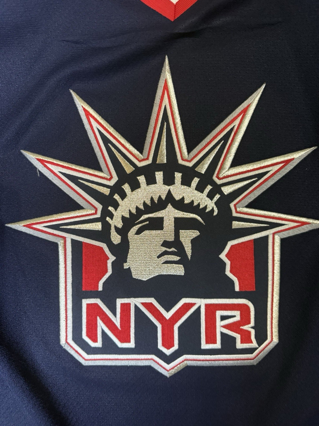 Blue CCM New York Rangers "Statue Of Liberty" XL Blank Jersey