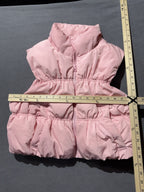 Divided by H&M Women’s Large Pink Cropped Puffer Vest Zip Sleeveless Jacket