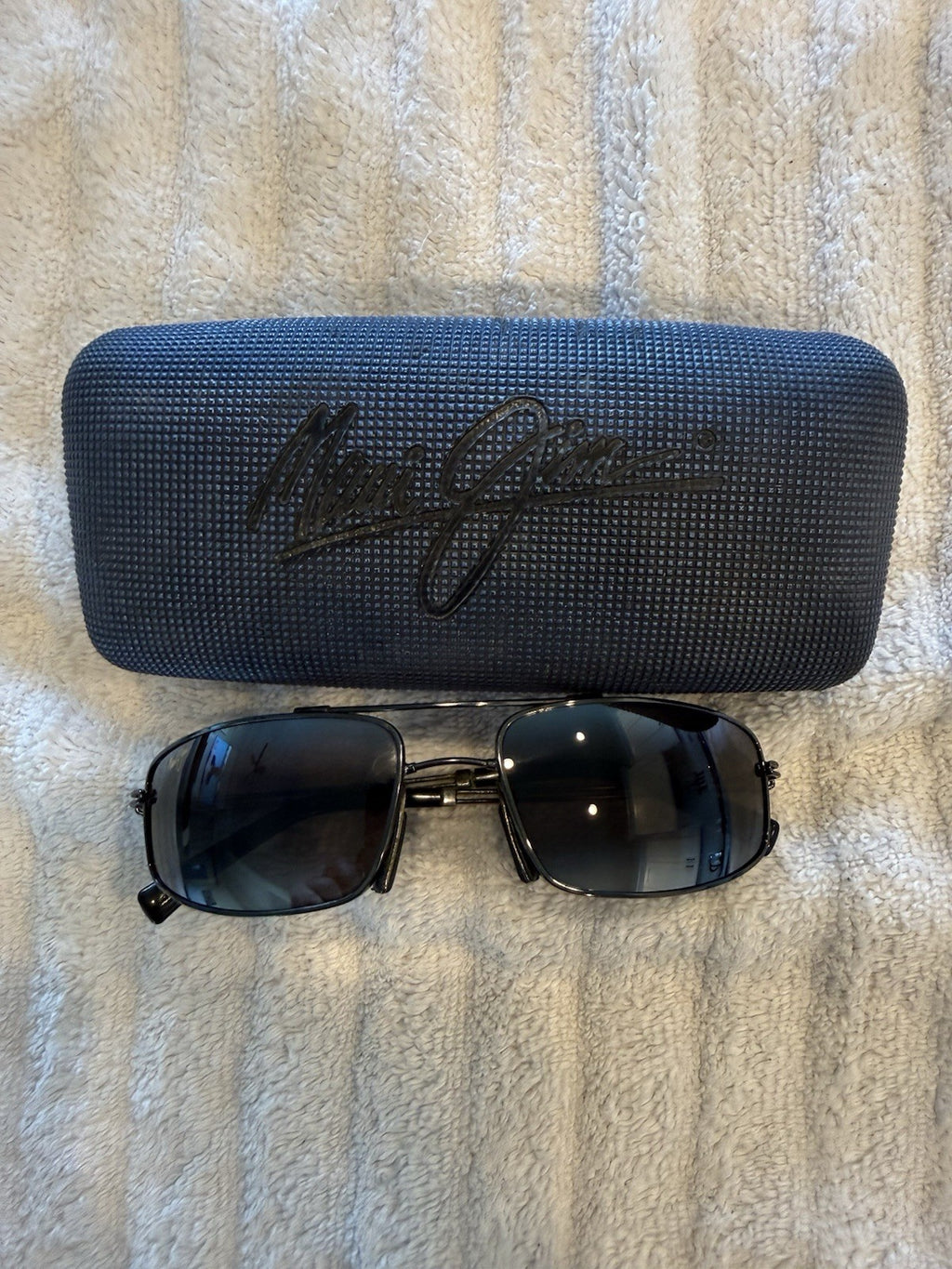 Maui Jim MJ-312-02 Flexon Polarized Gun Metal Gray Sunglasses Mens - Vintage