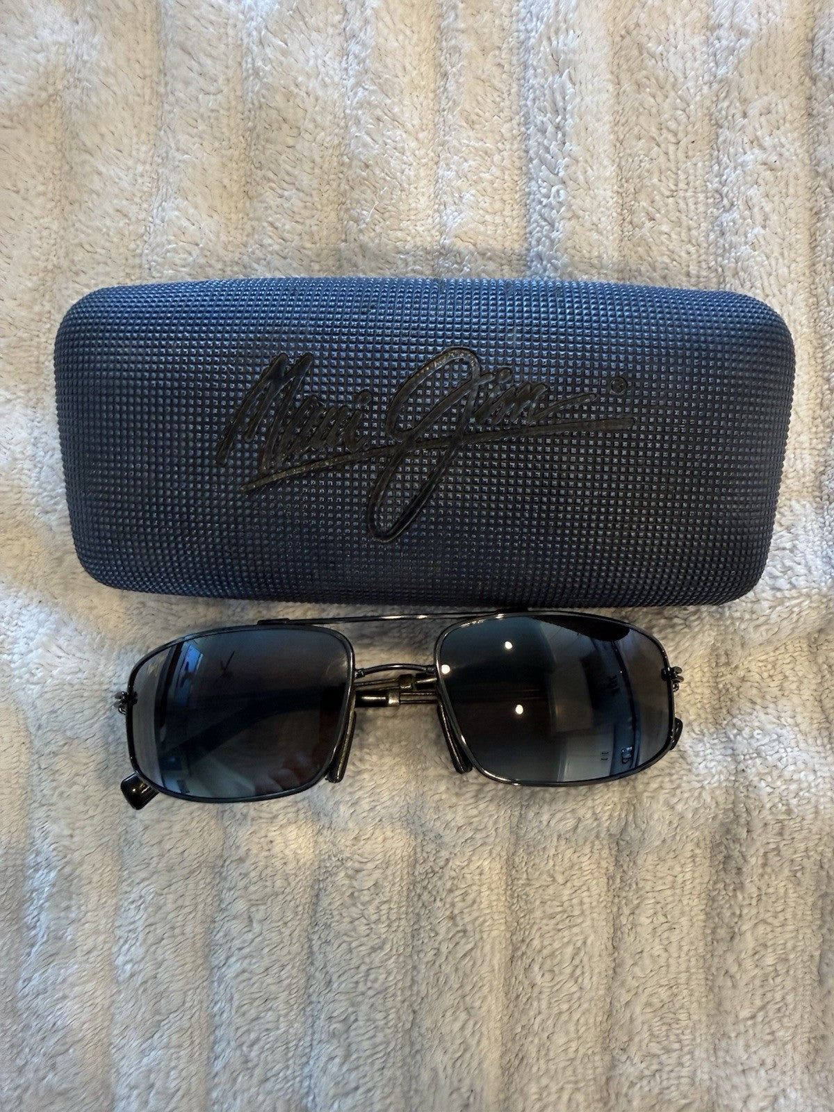 Maui Jim MJ-312-02 Flexon Polarized Gun Metal Gray Sunglasses Mens - Vintage