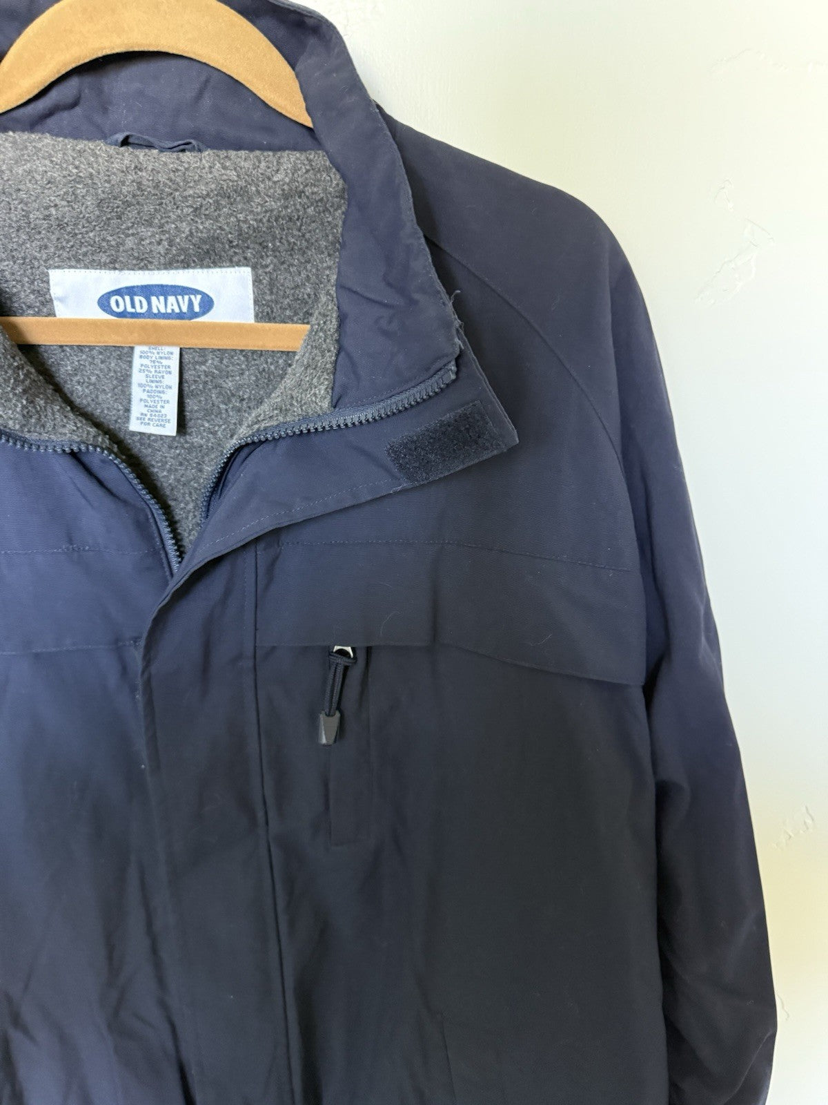 Rare Vintage Old Navy Jacket,  Fleece Full Zipper (Navy Blue),  Size XXL Men's