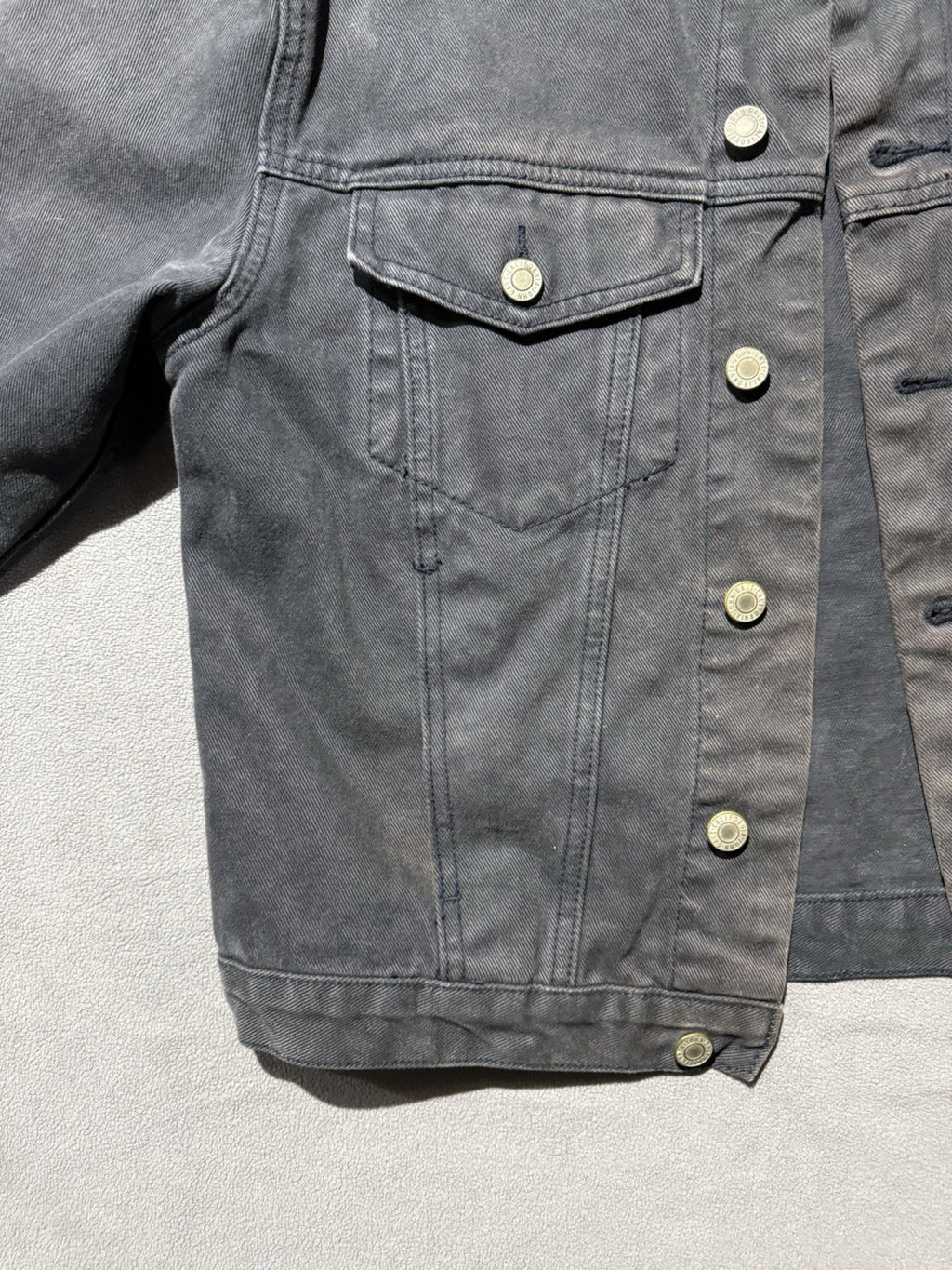 J Galt Rustic Denim Jean Jacket Corduroy Collar Women’s Small