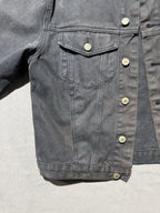J Galt Rustic Denim Jean Jacket Corduroy Collar Women’s Small