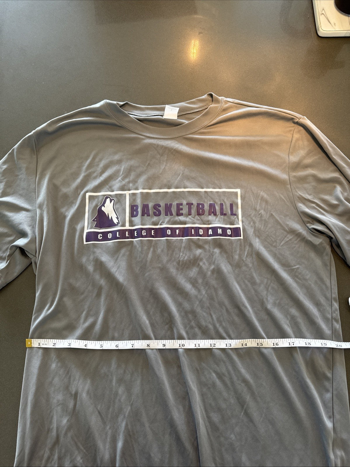 College Of  Idaho Yotes Basketball Black Shirt Size Medium Army National Guard 