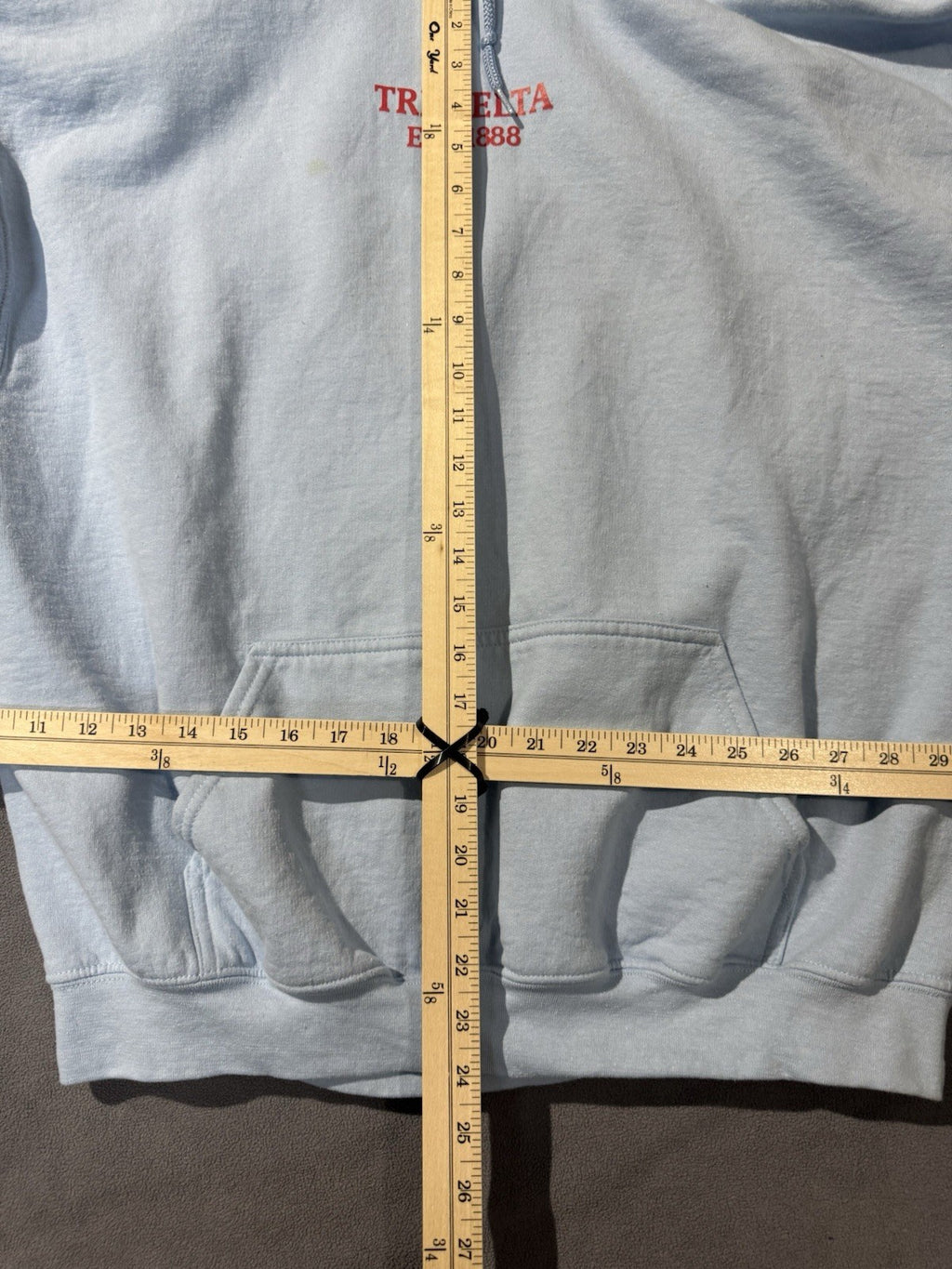 Tri Delta Sorority Est. 1888 women’s XL Powder Blue Sweatshirt By Greek House