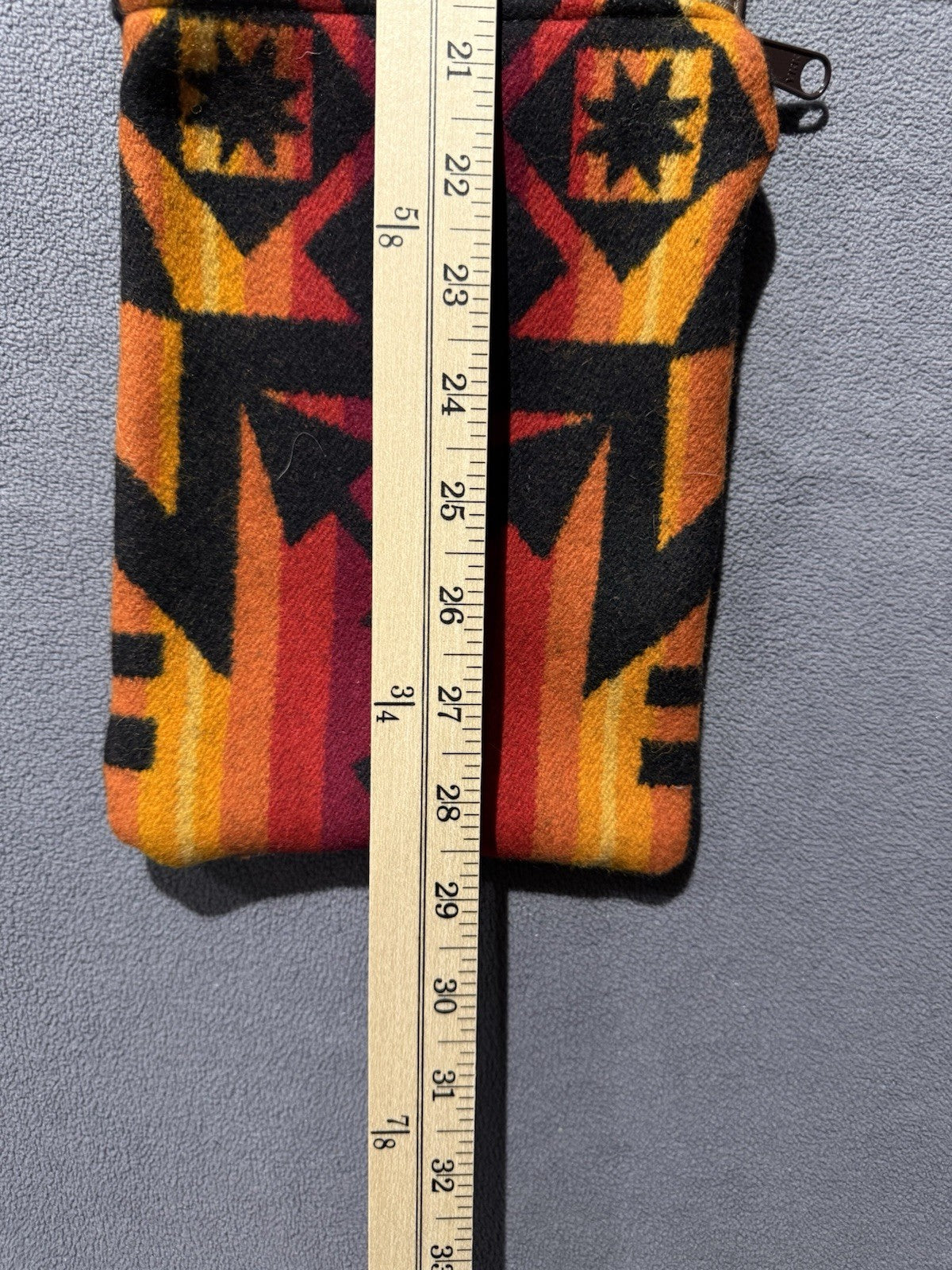 Rustic Colorful Southwestern Aztec Small Zipper Crossbody Bag Purse 8 X 6 Inches