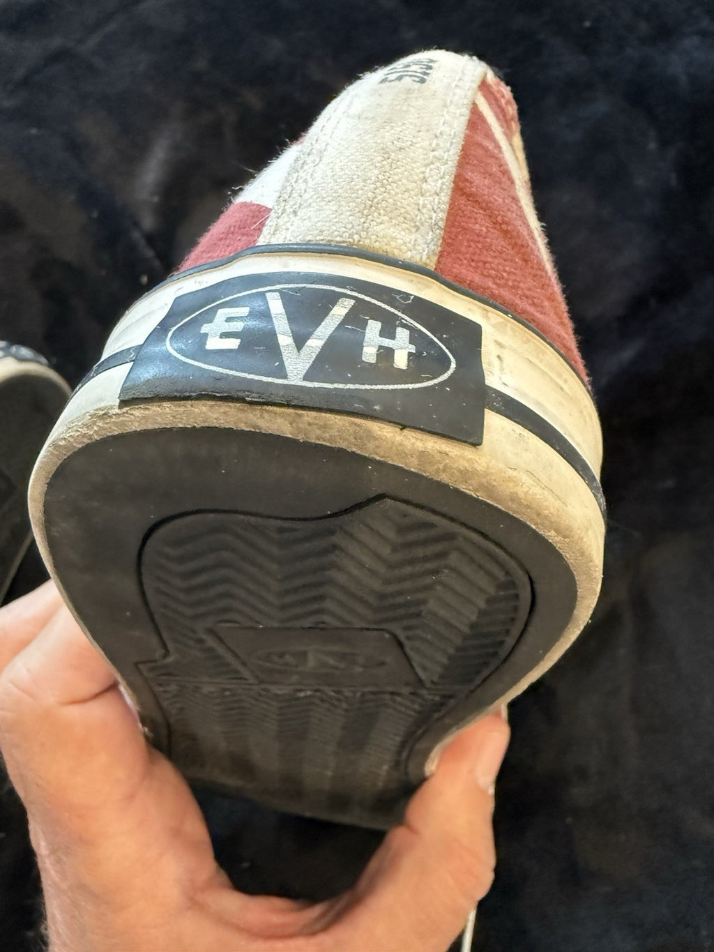 Eddie Van Halen Low Top Sneakers Shoes 5150 Red White Black Mens Size 13 EVO26