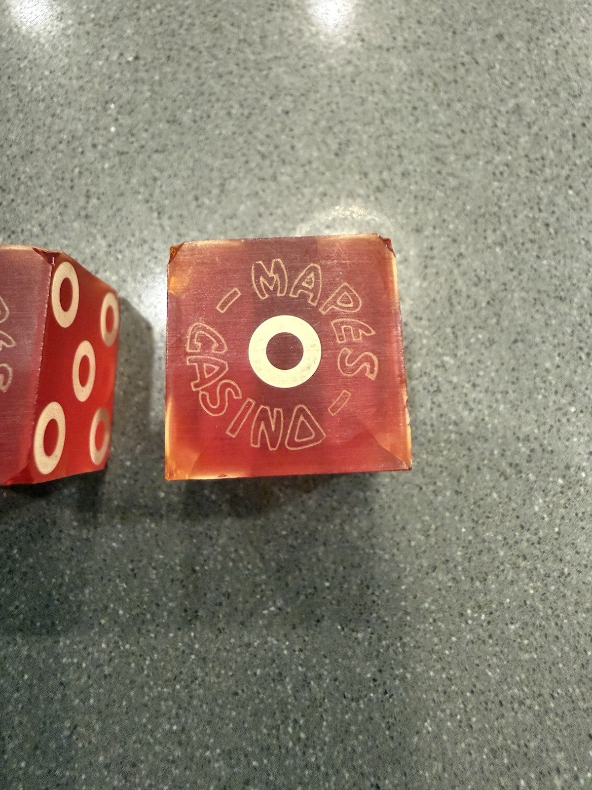 Rare Vintage Reno Nevada Mapes Hotel and  Casino Dice