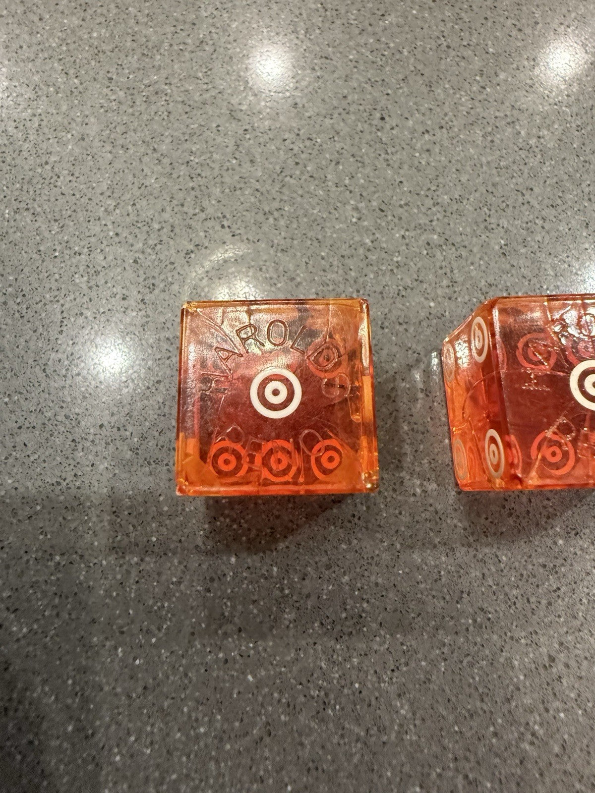 Vintage And Rare Harolds Reno Casino Bullseye Dice Die With “Fun” Imprint