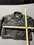 Wild Fable Women's Bougie Black Cropped Faux Leather Jacket Medium