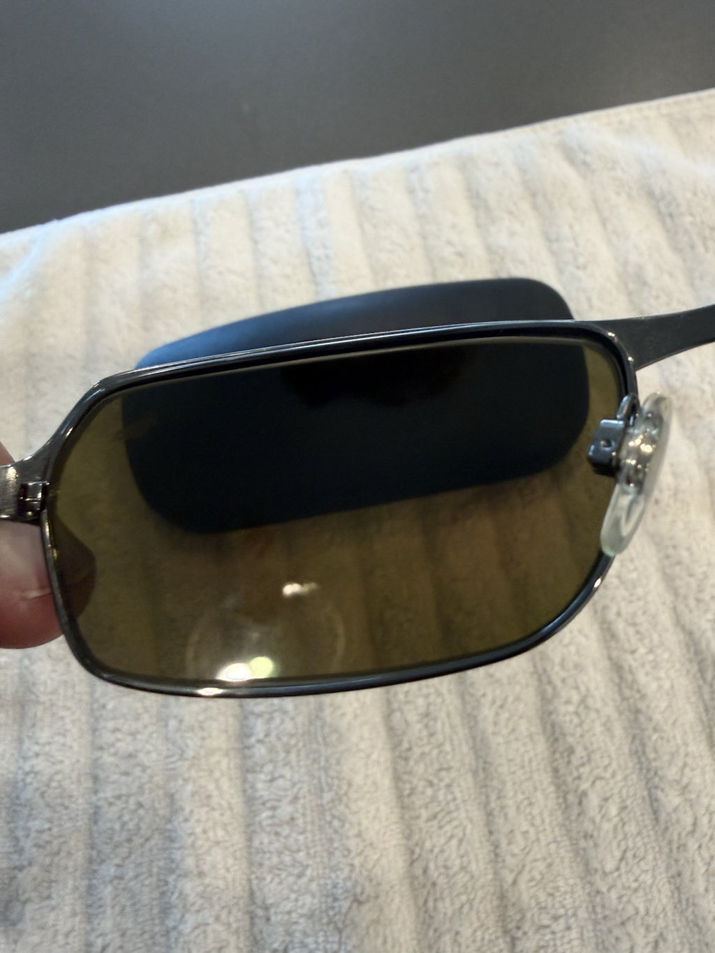 REVO 3023 080/63 Silver Gray Gunmetal Polarized Sunglasses Rare Vintage