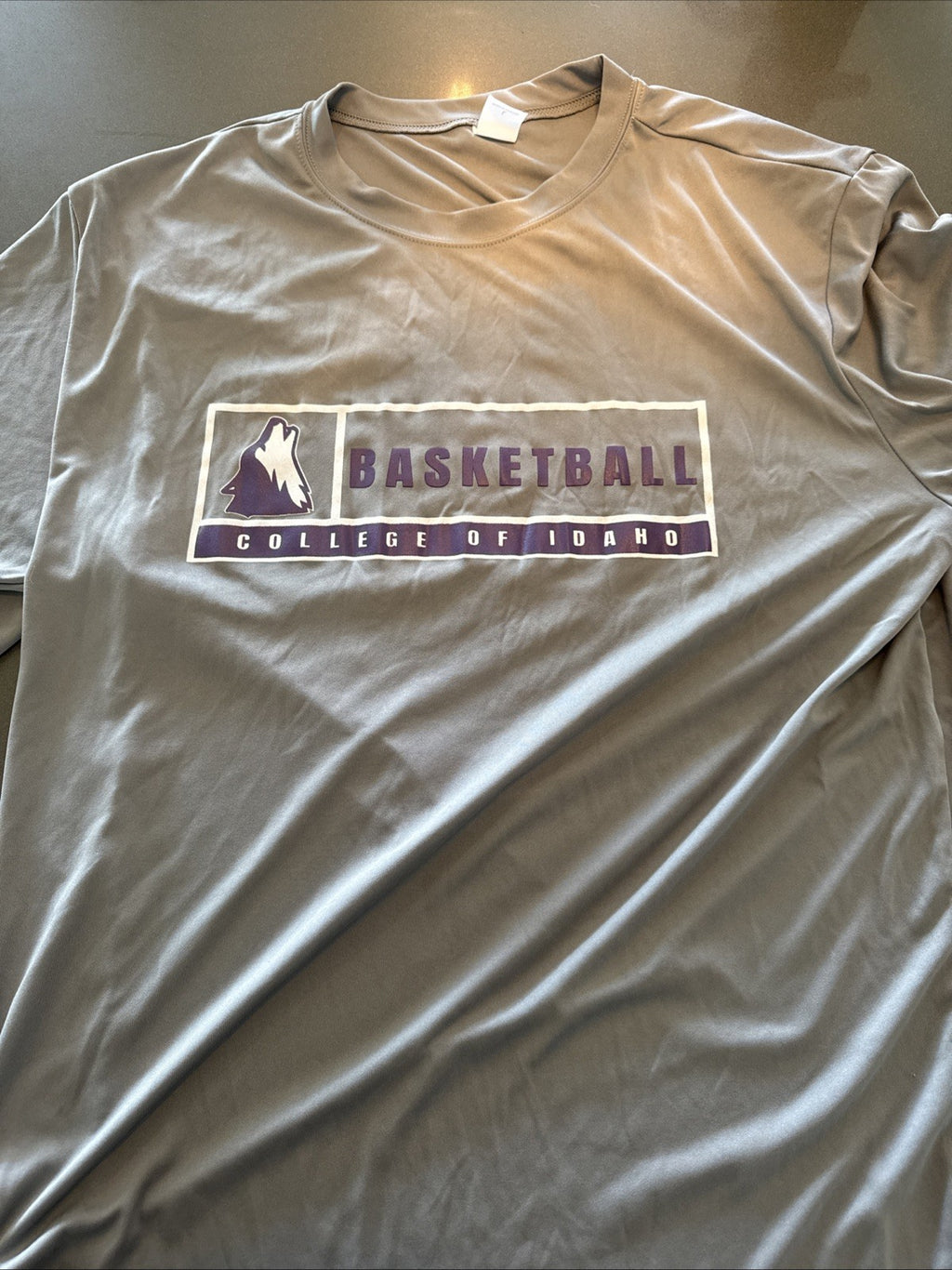 College Of  Idaho Yotes Basketball Black Shirt Size Medium Army National Guard 