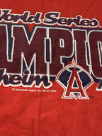 Rare Anaheim Angels 2002 World Series Champions Tshirt Large-Delta Pro Weight