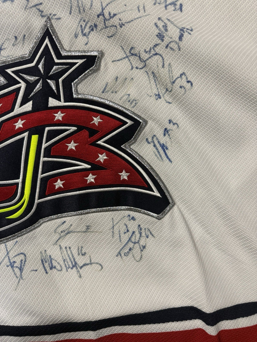 Rare Vintage Columbus Blue Jackets Team Signed Jersey w/ No COA Has Tags