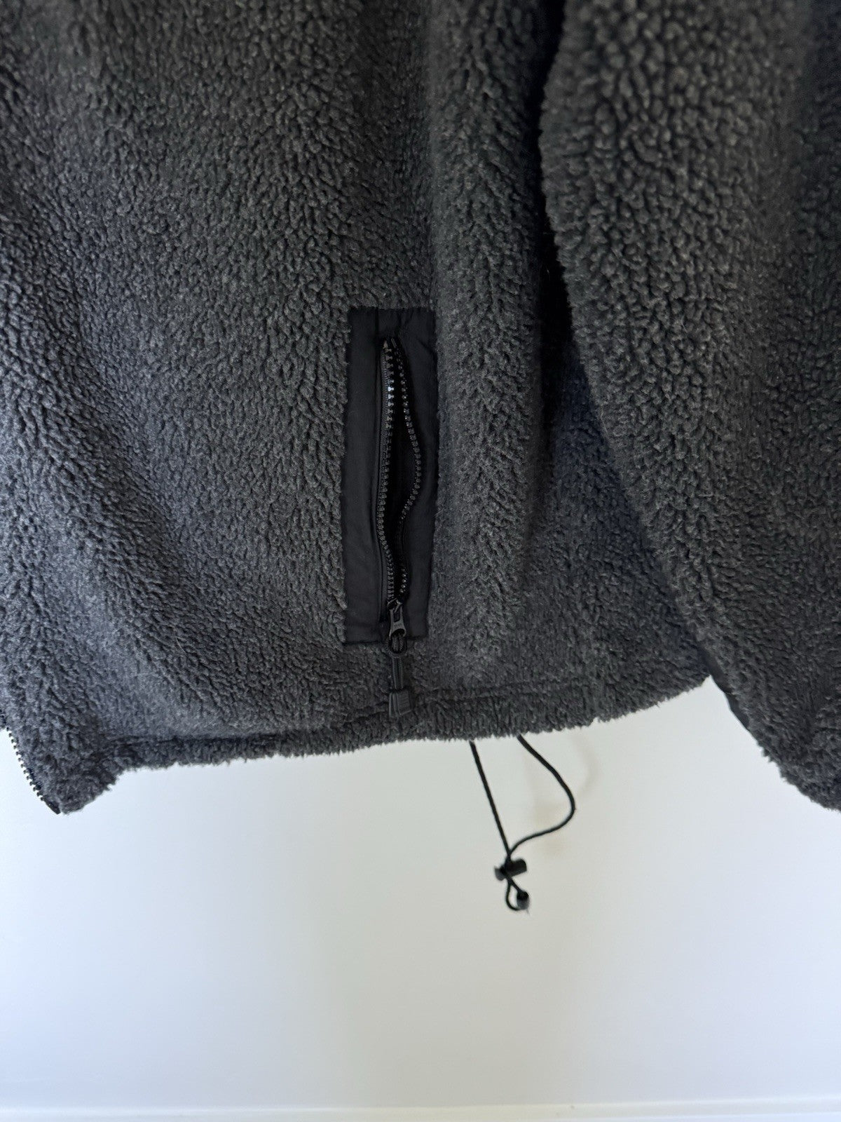 Vintage GAP Fleece Winter Jacket Men’s XL Gray Black Trim Full Zip Rare Find