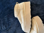 CUSIONAIRE Size 11M HIPPY Boot Bootie Platform Chestnut Memory Foam