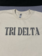 Tri Delta sorority Light Yellow women’s XL Sweatshirt Gildan Brand Blended