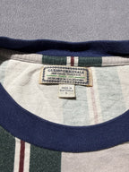 Guess Los Angeles Shirt Mens L White Green Maroon Striped Vintage Embroidered