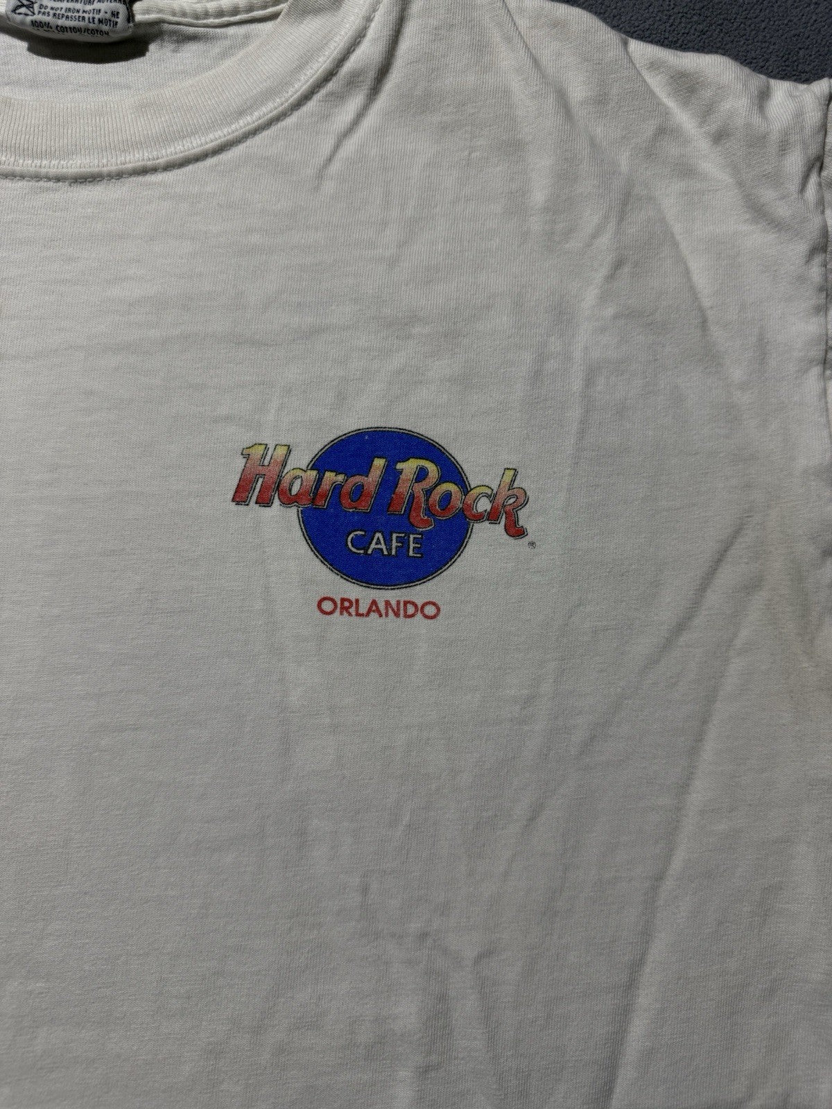 Vintage Hard Rock Cafe Orlando Florida Art Print T Shirt USA Save The Planet