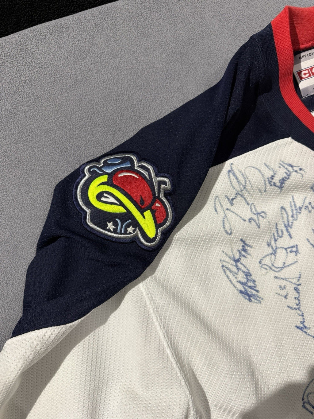 Rare Vintage Columbus Blue Jackets Team Signed Jersey w/ No COA Has Tags
