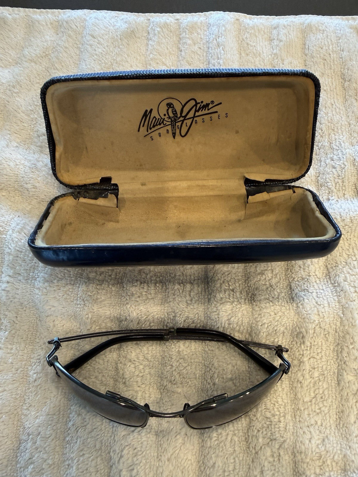 Maui Jim MJ-312-02 Flexon Polarized Gun Metal Gray Sunglasses Mens - Vintage