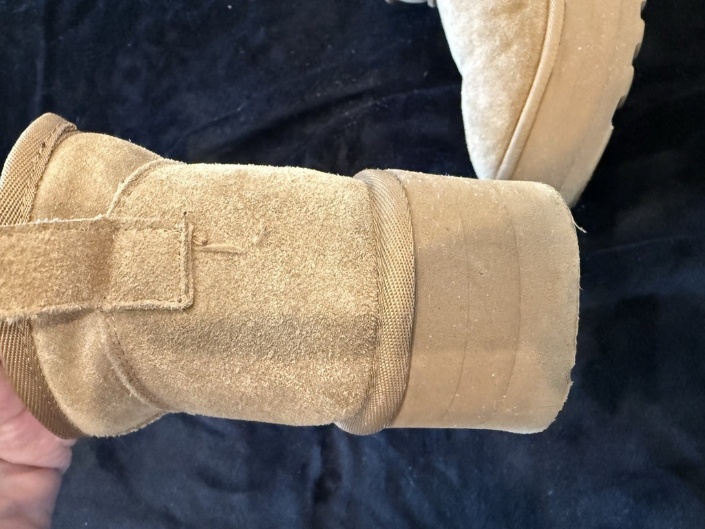 CUSIONAIRE Size 11M HIPPY Boot Bootie Platform Chestnut Memory Foam