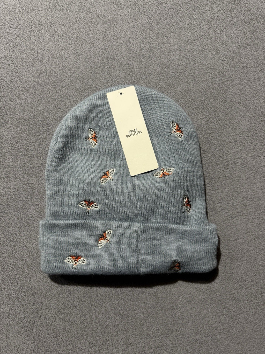 Urban Outfitters Rare Gray Embroidered Butterfly’s New With Tag