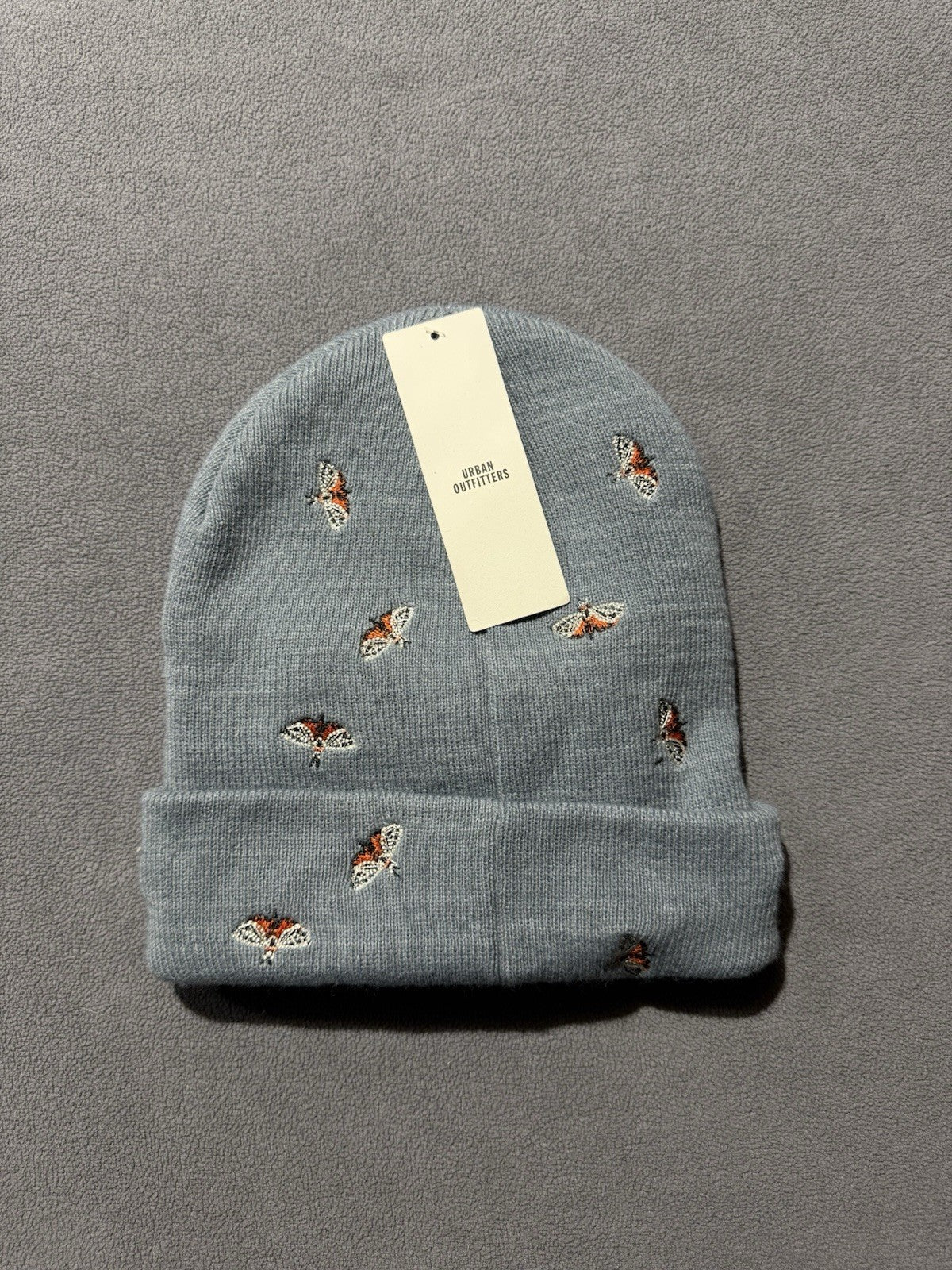 Urban Outfitters Rare Gray Embroidered Butterfly’s New With Tag