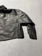 Wild Fable Women's Bougie Black Cropped Faux Leather Jacket Medium