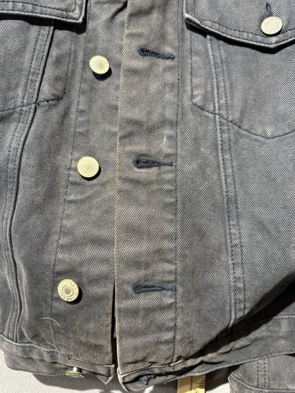 J Galt Rustic Denim Jean Jacket Corduroy Collar Women’s Small