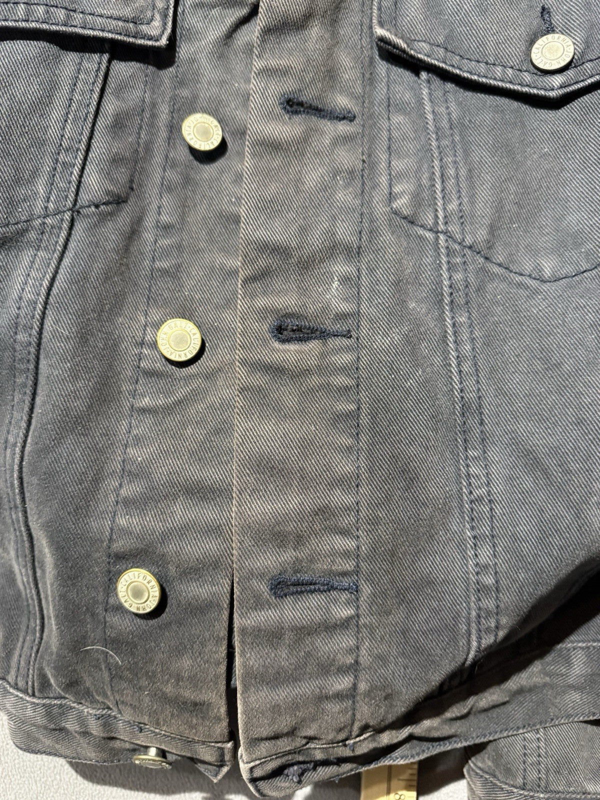 J Galt Rustic Denim Jean Jacket Corduroy Collar Women’s Small