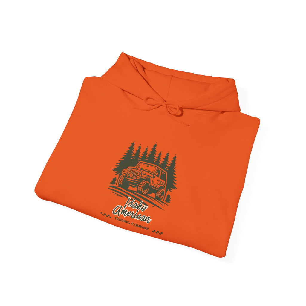 Idaho American Trading Co. Off-Roading Jeep Hoodie with Sleeve Logo