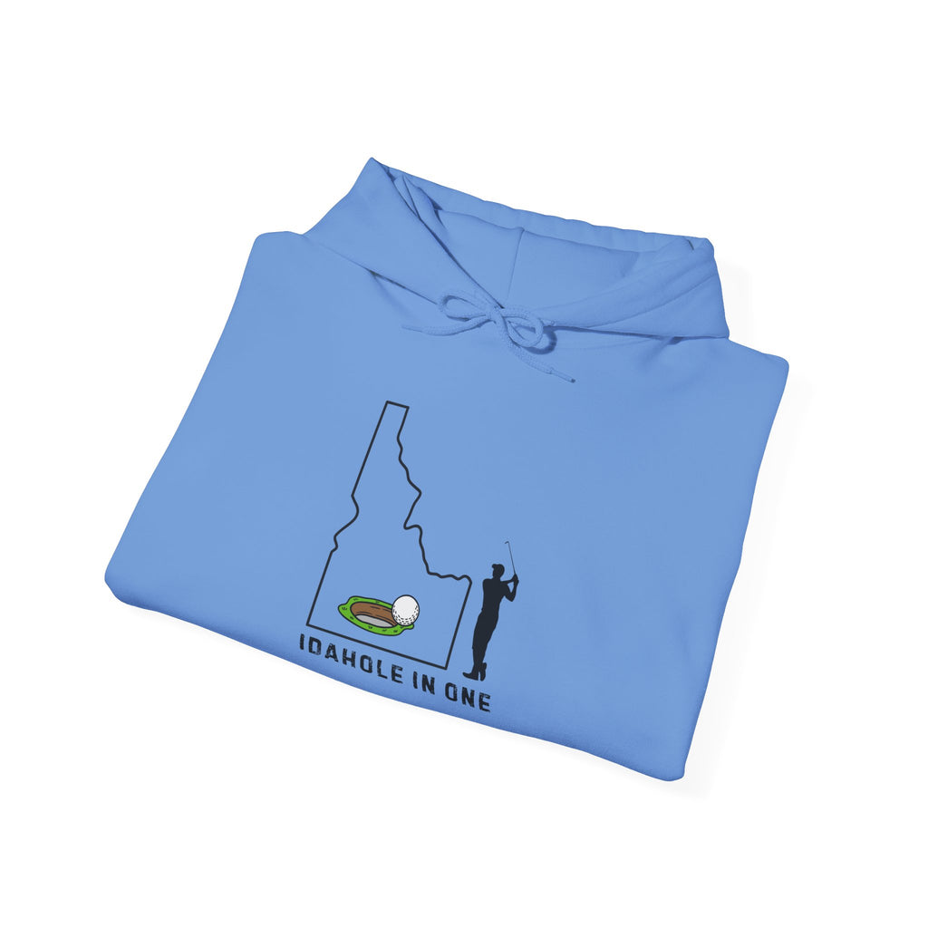 'Idahole In One' Men's Golf Hoodie with Sleeve Logo