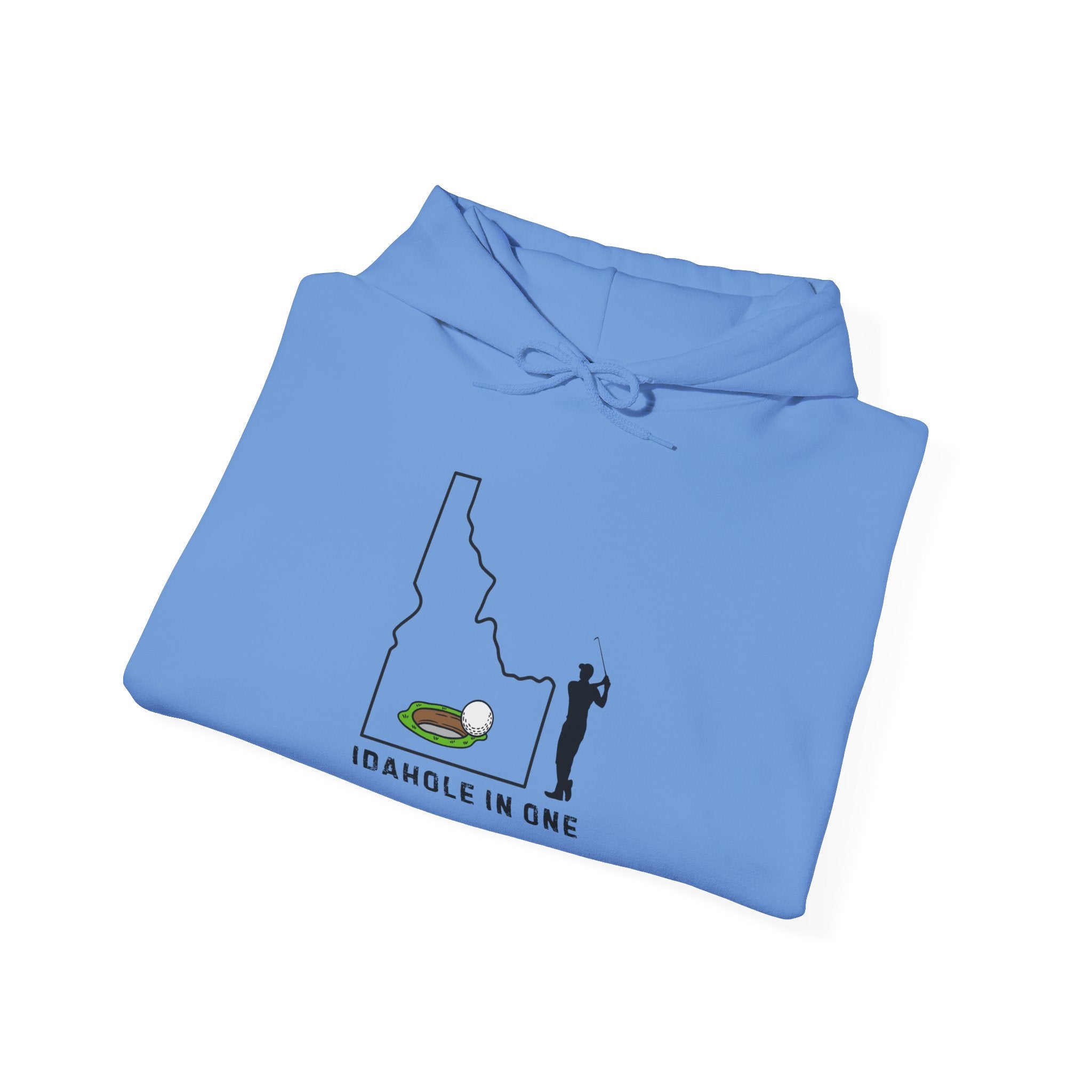 'Idahole In One' Men's Golf Hoodie with Sleeve Logo