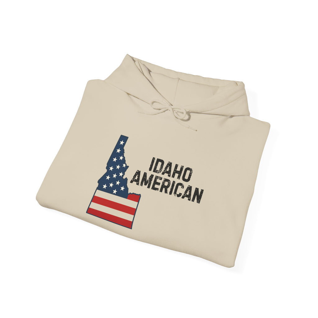 'Idaho American' Hoodie with Sleeve Logo