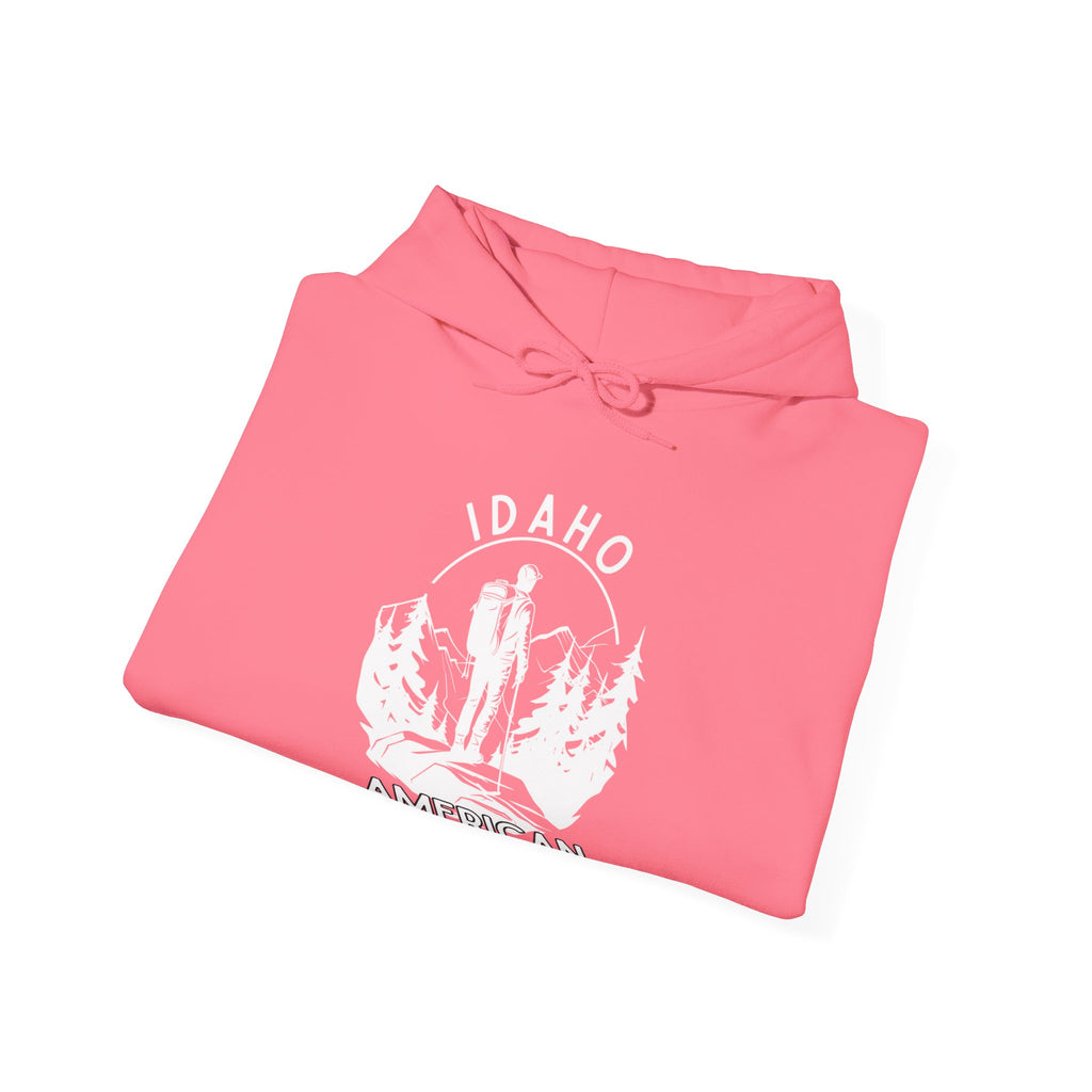 'Idaho American Patriot State of Mind' Hoodie with Sleeve Logo