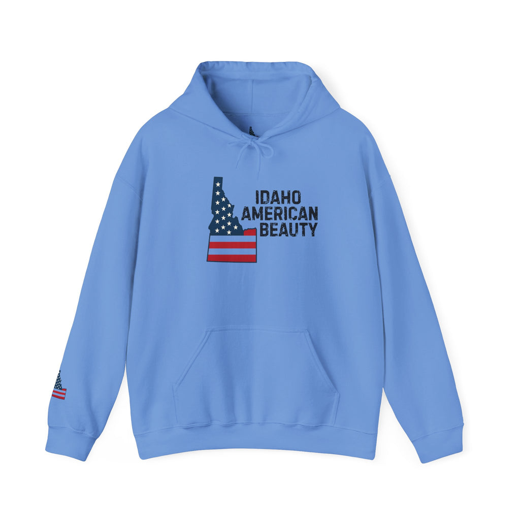 Idaho American Beauty Hoodie with Sleeve Logo