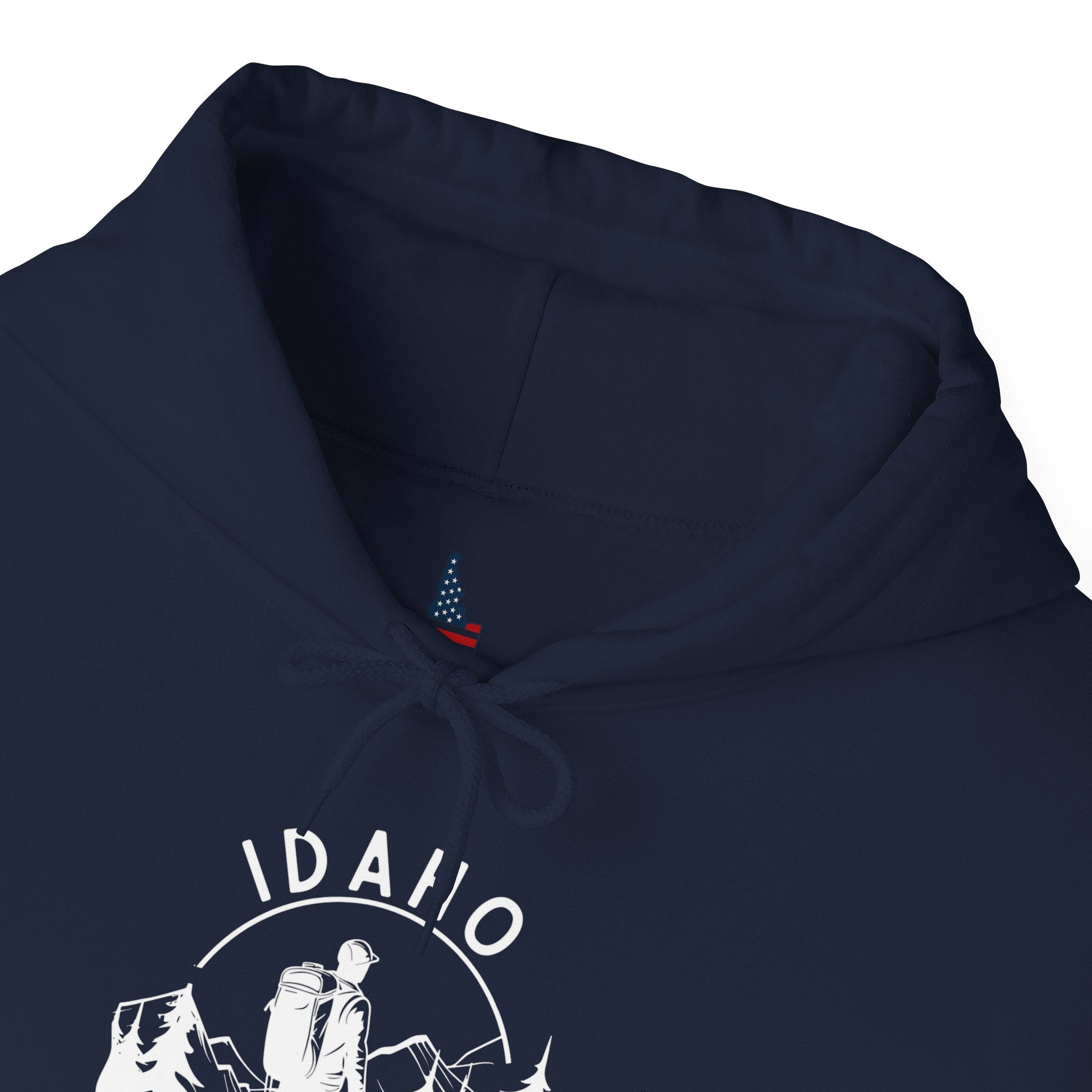 'Idaho American Patriot State of Mind' Hoodie with Sleeve Logo