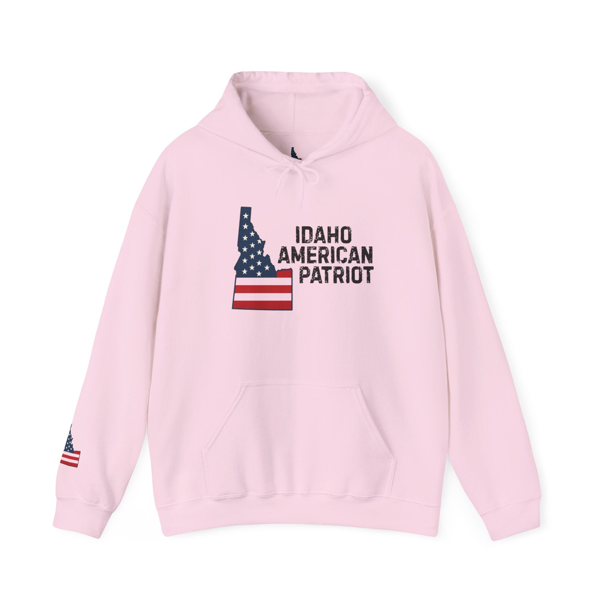 'Idaho American Patriot' Hoodie with Sleeve Logo
