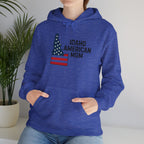 Idaho American Mom Hoodie with Sleeve Logo