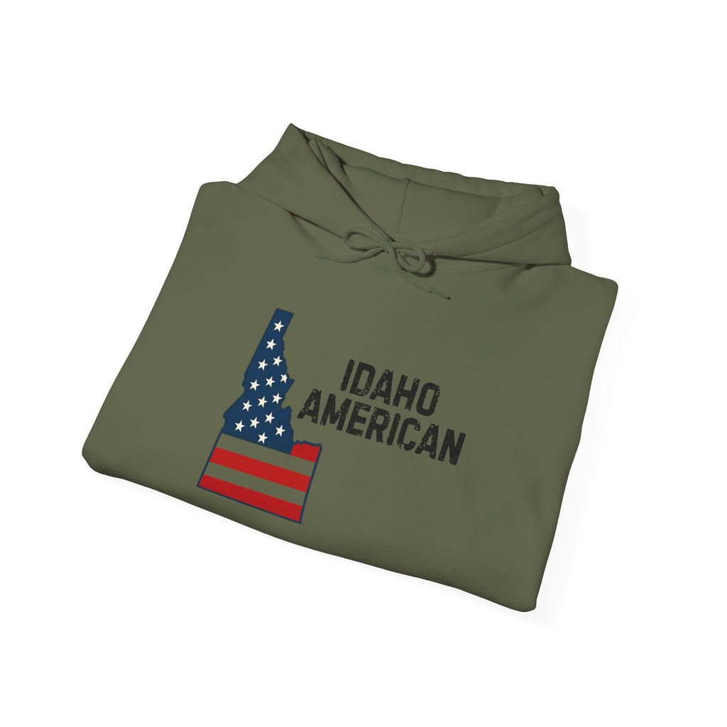 'Idaho American' Hoodie with Sleeve Logo