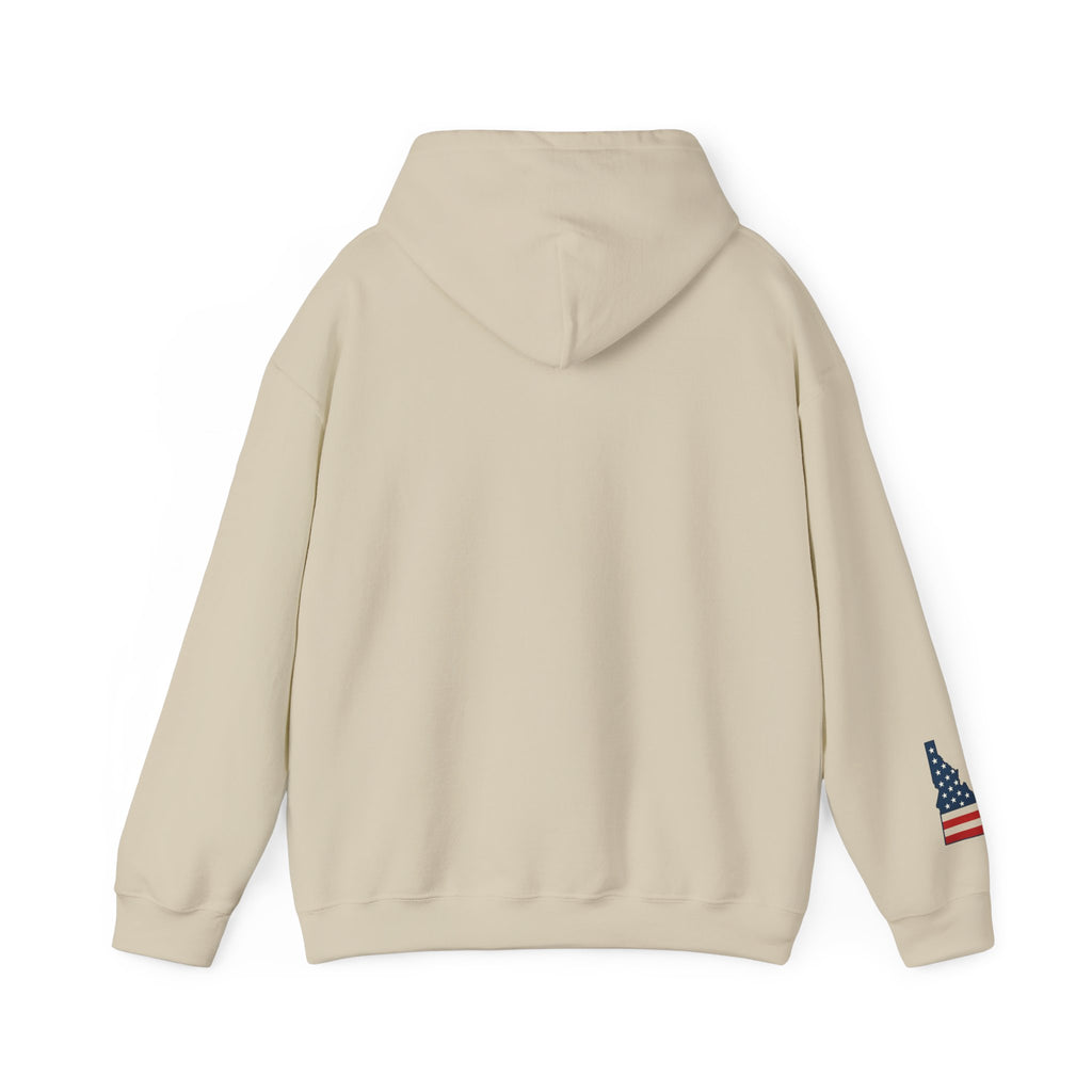 Idaho American Dad Hoodie with Sleeve Logo
